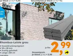 Globus Baumarkt Rhombus-leiste grau Angebot