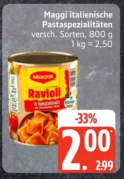 Edeka Maggi italienische pastaspezialitäten Angebot