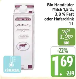 Marktkauf Hamfelder hof bio hamfelder milch 1,5 % fett Angebot