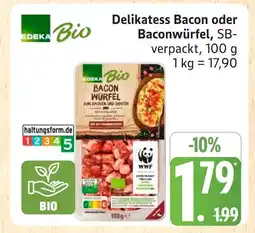 Marktkauf Edeka bio delikatess bacon Angebot