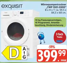 Marktkauf Exquisit wärmepumpentrockner twp 1001-030d Angebot