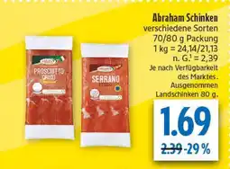 diska Abraham prosciutto crudo Angebot
