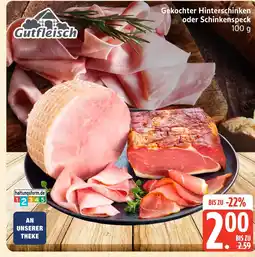 Marktkauf Gutfleisch gekochter hinterschinken Angebot