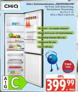 Marktkauf Chiq kühl-/ gefrierkombination fbm990neicmk Angebot