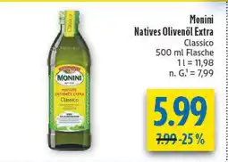 diska Monini natives olivenöl extra classico Angebot