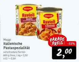 KONSUM Maggi italienische pastaspezialität Angebot