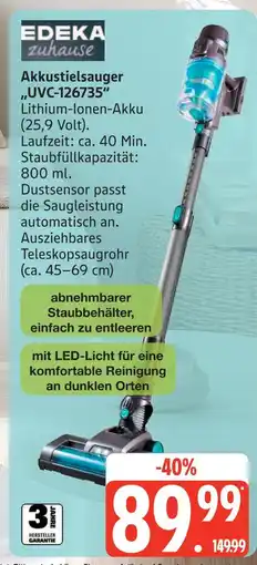 Marktkauf Edeka zuhause akkustielsauger uvc-126735 Angebot