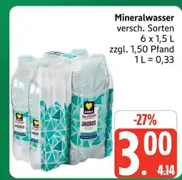 Marktkauf Edeka jakobus mineralwasser Angebot