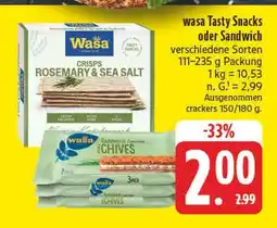 Edeka Wasa tasty snacks Angebot