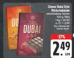 Edeka L'amour dubai style milchschokolade Angebot