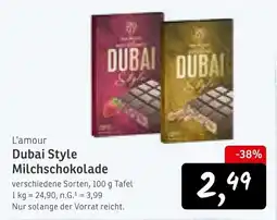 KONSUM L'amour dubai style milchschokolade Angebot