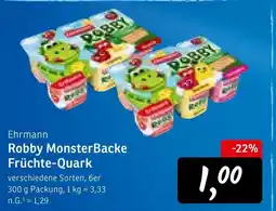 KONSUM Ehrmann robby monsterbacke früchte-quark Angebot
