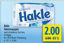 diska Hakle klassisch toilettenpapier Angebot