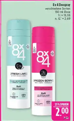 Marktkauf 8x4 fresh lime deospray Angebot