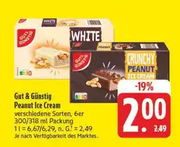 Edeka Gut & günstig peanut ice cream white Angebot