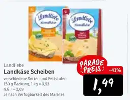 KONSUM Landliebe landkäse scheiben Angebot