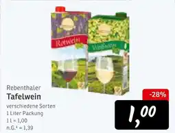 KONSUM Rebenthaler tafelwein rot Angebot
