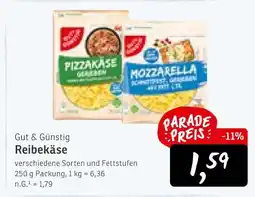 KONSUM Gut & günstig reibekäse Angebot