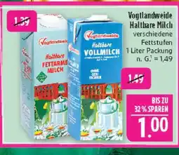 Marktkauf Vogtlandweide haltbare fettarme milch Angebot