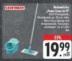 Edeka Leifheit bodenwischer power clean set m Angebot