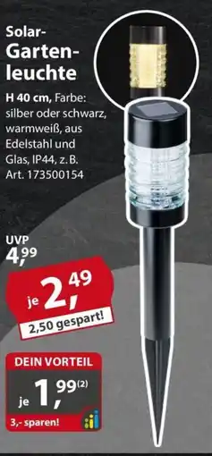 Sonderpreis Baumarkt Solar- Gartenleuchte Angebot