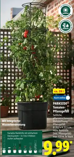 Lidl PARKSIDE Tomaten Pflanzgefäß Angebot
