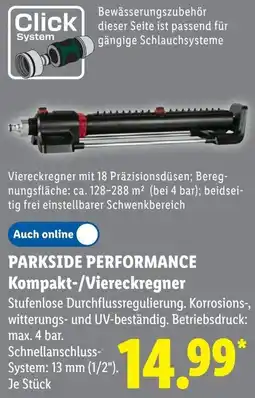 Lidl PARKSIDE PERFORMANCE Kompakt-/Viereckregner Angebot