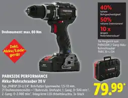 Lidl PARKSIDE PERFORMANCE Akku-Bohrschrauber 20 V Angebot