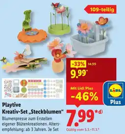 Lidl Playtive Kreativ-Set „Steckblumen" Angebot