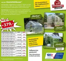 Sonderpreis Baumarkt versch. Gewächshäuser Angebot