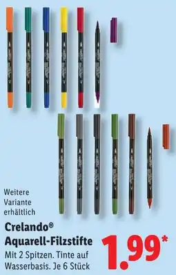 Lidl Crelando Aquarell-Filzstifte Angebot