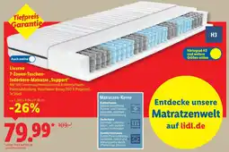 Lidl Livarno 7-Zonen-Taschenfederkern-Matratze „Support" Angebot