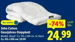 Lidl John Cotton Ganzjahres-Steppbett Angebot