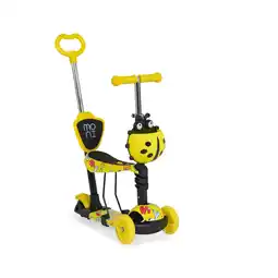 Netto Marken-Discount Moni Kinderroller Lollipop 3 in 1 Schiebestange, Sitz, PU-Vorderräder mit LED gelb Angebot