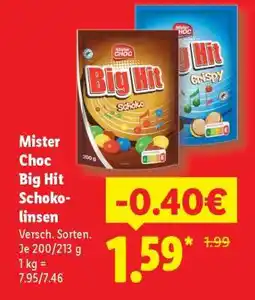 Lidl Mister Choc Big Hit Schokolinsen Angebot
