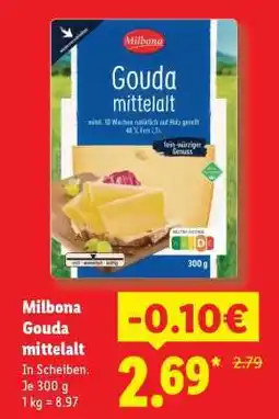 Lidl Milbona Gouda mittelalt Angebot