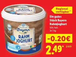 Lidl Ein gutes Stück Bayern Rahmjoghurt Angebot