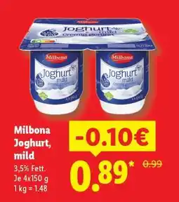 Lidl Milbona Joghurt mild Angebot