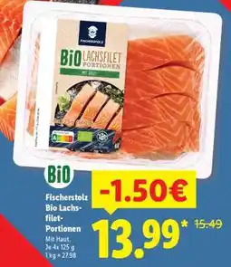 Lidl Fischerstolz Bio Lachsfilet-Portionen Angebot