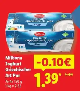 Lidl Milbona Joghurt Griechischer Art Pur Angebot