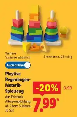Lidl Playtive Regenbogen-Motorik-Spielzeug Angebot