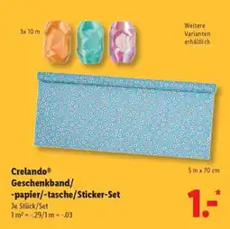 Lidl Crelando Geschenkband/-papier/-tasche/Sticker-Set Angebot