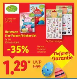 Lidl Heitmann Eier-Farben-/Sticker-Set Angebot