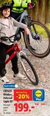 Lidl CRIVIT Kinder-Fahrrad Light 20 Angebot