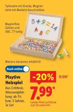 Lidl Playtive Holzspiel Angebot