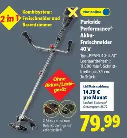 Lidl PARKSIDE PERFORMANCE Akku-Freischneider, 40 V Angebot