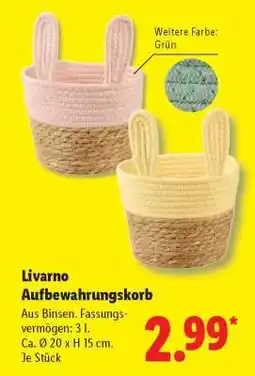 Lidl Livarno Aufbewahrungskorb Angebot