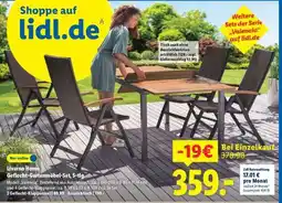Lidl Livarno Home Geflecht-Gartenmöbel-Set, 5-tlg Angebot