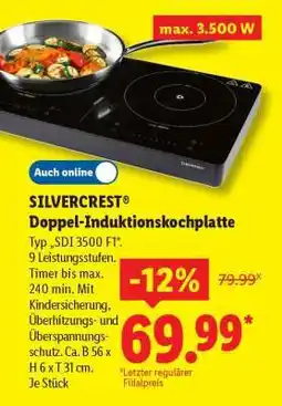 Lidl SILVERCREST Doppel-Induktionskochplatte Angebot