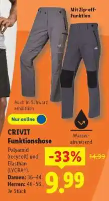Lidl CRIVIT Funktionshose Angebot